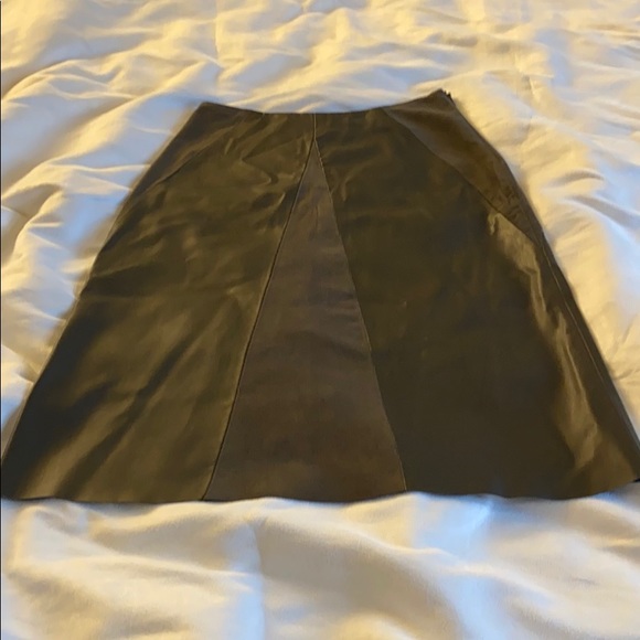 Zara vegan leather and suede A line skirt - Picture 1 of 3